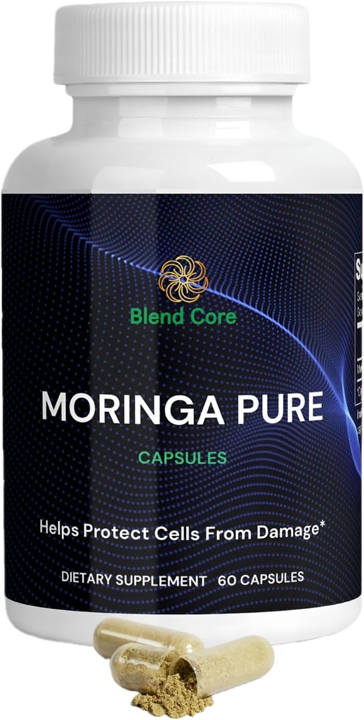 Moringa Antioxidant Capsules - Natural Moringa Oleifera - 800 MG Energy, Metabolisme og immunforsvar.