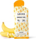 Lecka Energy Gel, 12 Gels against 124; for Endurance Øvelse, Lavet med Real Fruits og Basil Frø, Giver Natural Energy and Electrolytes (12 Gels, Banana)