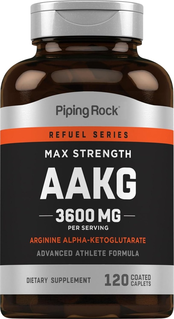Piping Rock AAKG Supplement: 124; 120 kapsler: 124; 3600 mg: 124; Arginin Alpha- Ketoglutarat: Supplement: 124; Nitro- oxid Enhancer: 124; Max Styrke: 124; Vegetar, Non- GMO, Gluten Free