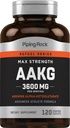 Piping Rock AAKG Supplement: 124; 120 kapsler: 124; 3600 mg: 124; Arginin Alpha- Ketoglutarat: Supplement: 124; Nitro- oxid Enhancer: 124; Max Styrke: 124; Vegetar, Non- GMO, Gluten Free