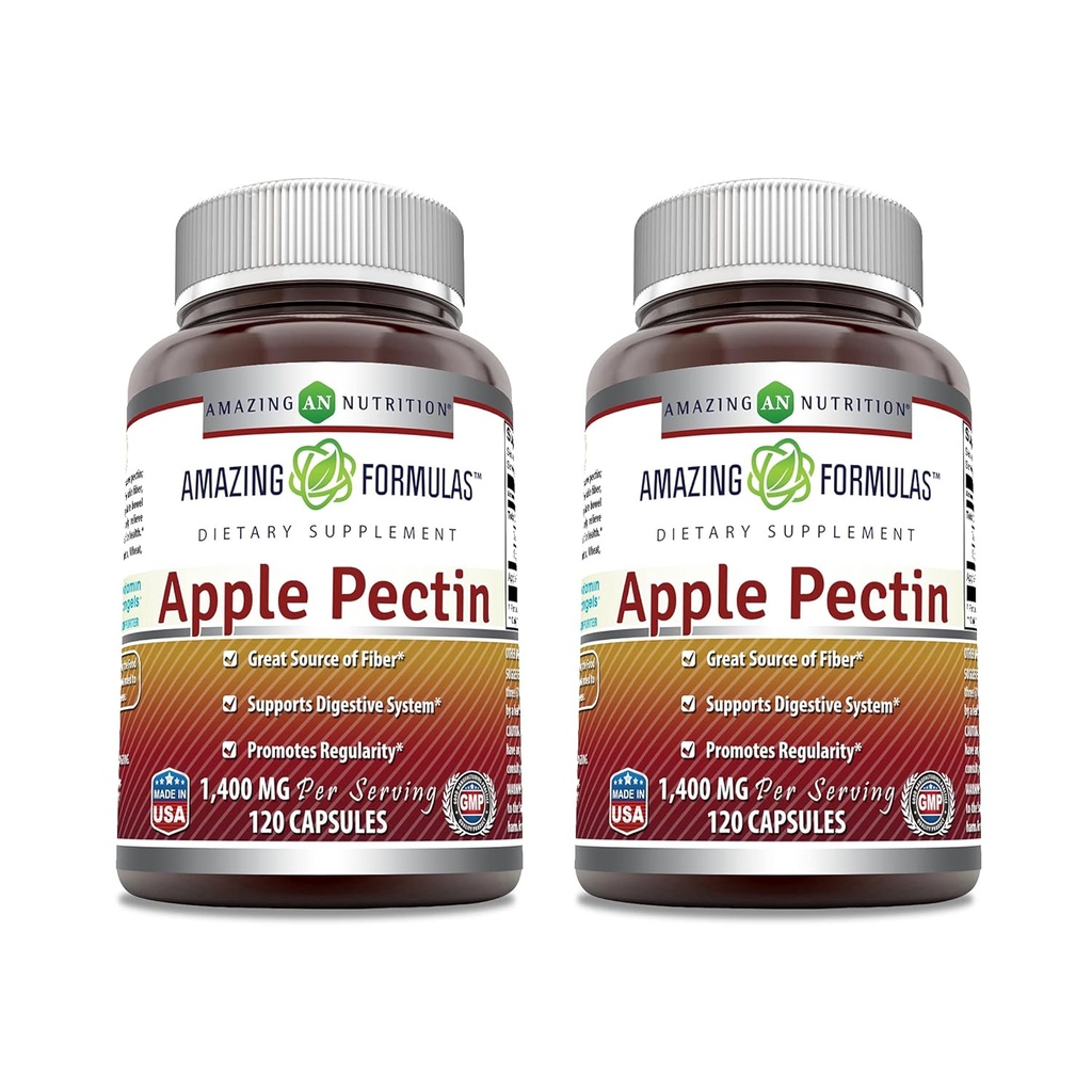 Amazing Formulas Apple Pectin 1400 mg Per Serving Supplement Note 124; Kapsler Note 124; Non- GMO