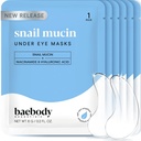 Baebody Advanced Snegl Mucin Under Eye Patches for Kvinder & Mænd (6 Par) - Under Eye Maskers for mørke cirkler og Puffiness - Med Niacinamid - Reducere fine linjer og wrinkler
