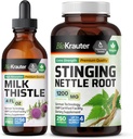 BIO KRAUTER Milk Thistle Tincture 4 Fl. Oz. & Stinging Nettle 250 Capsules
