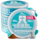 Nootropisk energi Koffein Pouches • 100mg Koffein • Alpha GPC • Huperzine A & Essentielle vitaminer • Sugar- fri • Kokos Fiber Technology • Wintergreen Flavor • 15 Pouches Per Can (pakke med 4)