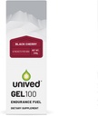 Unived Gel 100 - Vegansk Energy Gel til Endurance Atleter Runners & Cyclister - 100kcal - Sort Cherry - Pakke af 6
