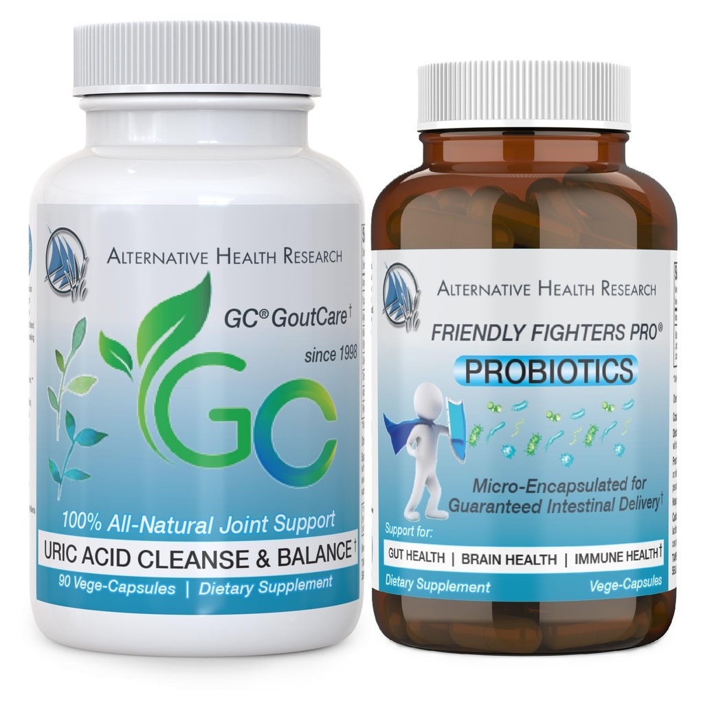 GC ® GoutCare and Friendly Fighters ® Probiotic: Urisyre Cleansing Package med mikroindkapslet Probiotika