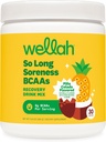 Wellah Så lang ømhed BCAA pulver (Pina Colada Smaget) 30 Servering - med Hydration Complex