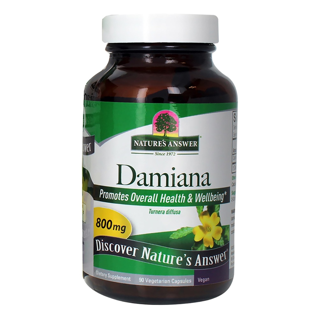 Naturens svar Damiana, 90 vegetariske kapsler (400 mg per kapsel)