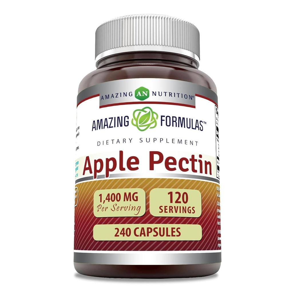Amazing Formulas Apple Pectin 1400 Mg per Serving Supplement Note 124; Kapsler Note 124; Non- GMO Note 124; Gluten- Free