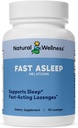 Naturlig Wellness Hurtig søvn - Rapid- Fungerende Melatonin Lozenges for Rastful Sleep, Afslapning & Jet Lag Relief -Fast- Opløsning Cherry Flavor Sleep Aid - Ikke-Habit Forming, Wake Refreshed - 90 Lozenges