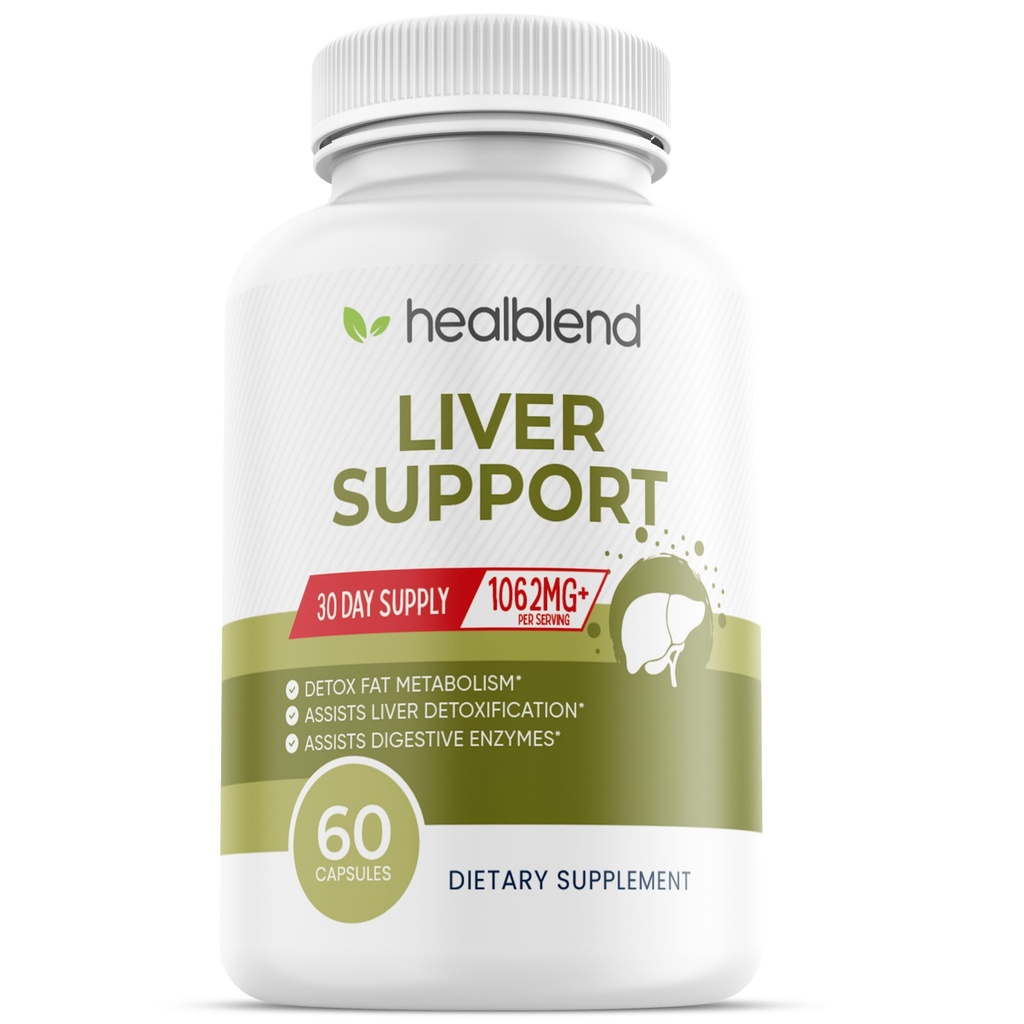 Leverstøtte - Natural Milk Thistle and Zink Supplement - Hjælper Detox og rense leveren, understøtter fordøjelsessygdomme og afgiftning - 60 Veggie kapsler (30 dages forsyning)