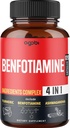 agobi 4in1 Benfotiamin Supplement - 2 Måneder for fordøjelse, energiproduktion & immun- Plus gurkemeje Curcumin Root, Ashwagandha Root & Organic Gymnema Sylvestre - 120 Kapsler