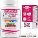 100% Natural Shoden Ashwagandha Complex Supplement - Ultra High Potency 35: 1 Koncentreret Root Extract for Sleep & Energy Support - Vegan, Non- GMO - 60 Ashwagandha kapsler