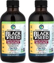 Amazing Herbs Premium Black Seed Oil - Gluten Free, Non GMO, Cold Pressed Nigella Sativa aids i fordøjelsessygdomme, immunforsvar, hjernefunktion, fælles mobilitet - 4 Fl Oz (pakke af 2)