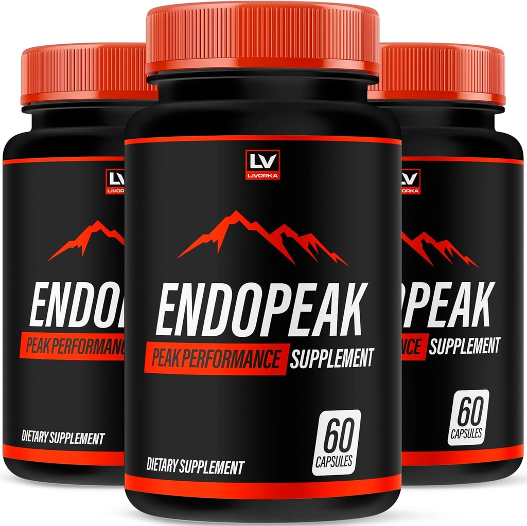 LIVORKA (3 Pack) Endopeak - Endopeak for mænd, Endopeak piller, Endopeak kapsler, Endopeak mandlige ydeevne, Endopeak supplement, Endopeak anmeldelser, Endopeak mandlige piller, 180 kapsler til 3 Måneder