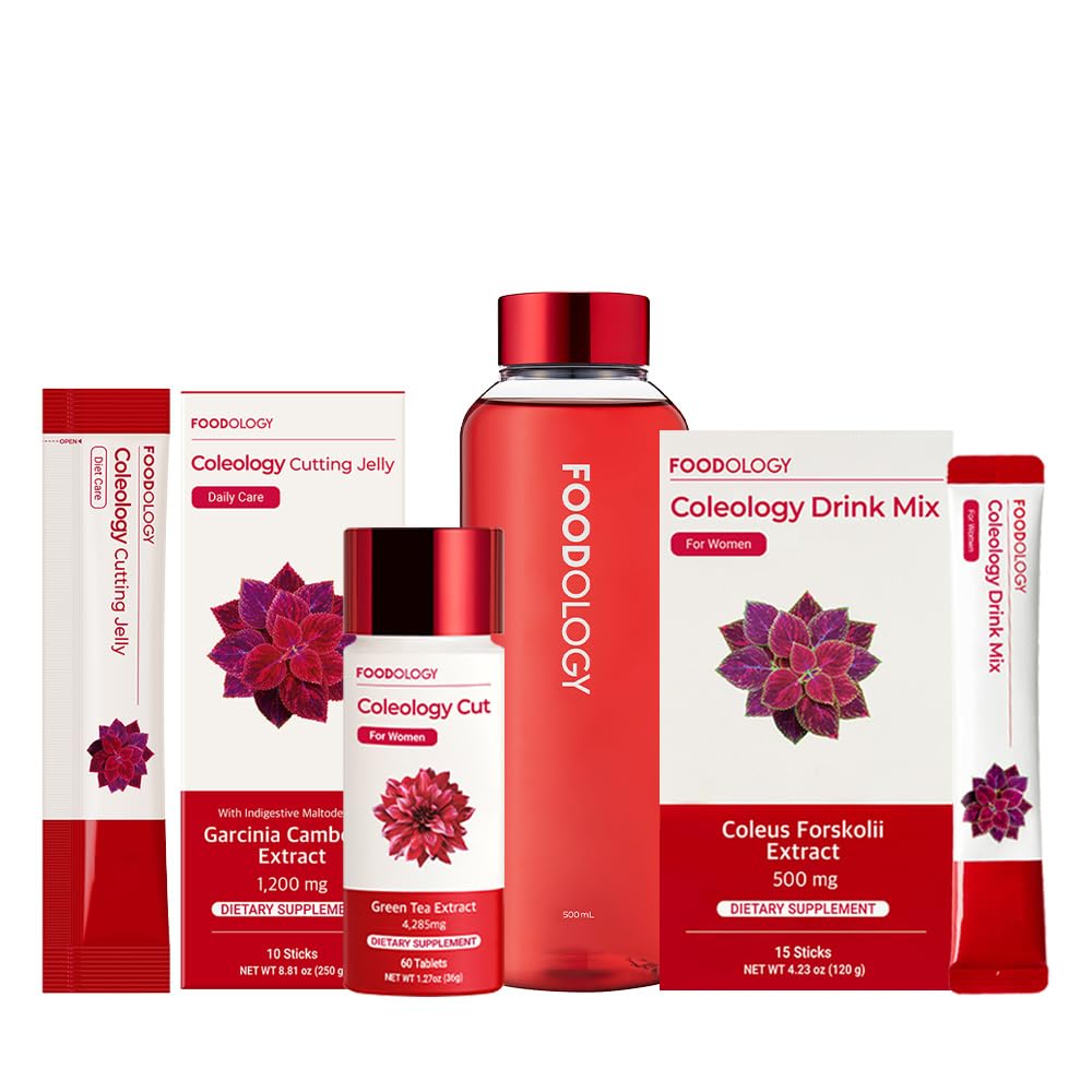 LEVNEDSMIDLER Fat Burner Red Line Bundle Coleology Drink Mix & Coleology Cut & Cutting Jelly & Water Bottle
