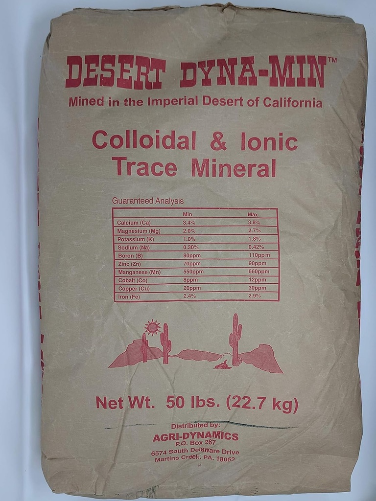 Desert Dyna- min - Kolloid og ionisk spor Mineral - 50lb taske