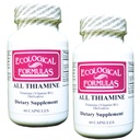 Økologiske formler Alle thiamin vitamin B1 50 mg, 2 x 60 kapsler