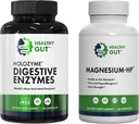 Healthy Gut HoloZyme Digestive Enzymes, 180 Capsules, and Magnesium-HP, 60 Capsules