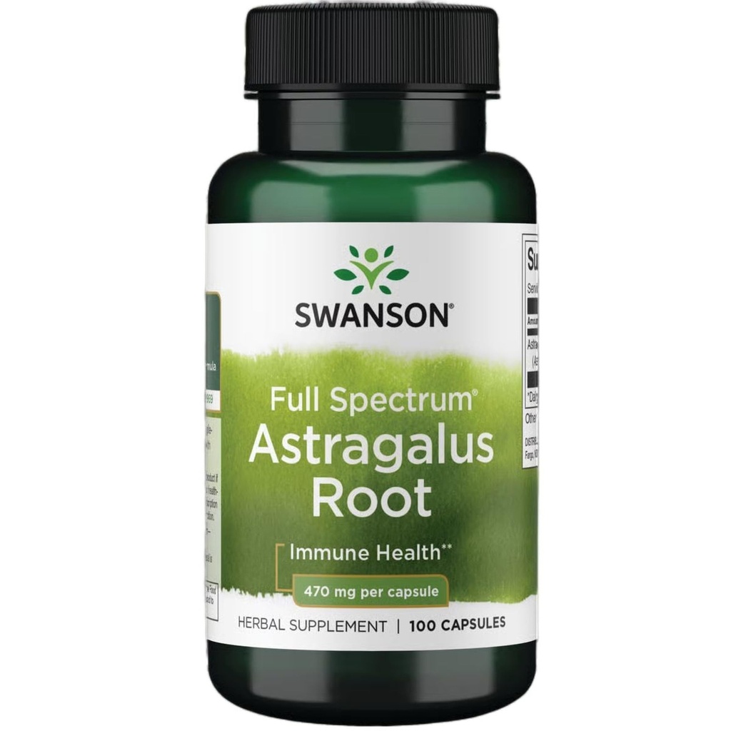 Swanson Astragalus Root - Herbal supplement fremme immunsystemet støtte - Naturlig formel støtte hjerte & lever sundhed - (100 kapsler, 470mg hver)