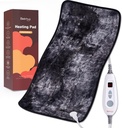 Bearknus XXL elektrisk opvarmet Pad 17 "x33" Double- Sidet Faux Fur opvarmning Pad, 6 varmelegemer, 2-timers Auto-Off, fugtig & tør varme terapi til ryg smertestillende, maskine vaskbar, ETL Certificeret - gaveæske