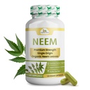 Organic Veda Neem Capsules, 1000mg - Organic Herbal Supplement Made with Ayurvedic India Neem Leaf Powder - Understøtter strålende hud, immunforsvar, Detox, sund inflation respons - 120 Veggie kapsler