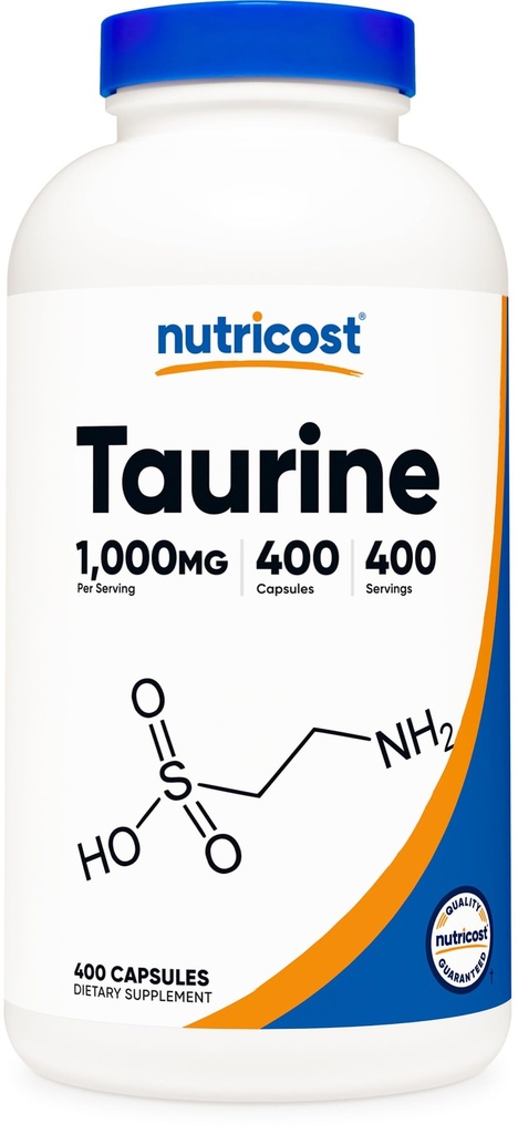 Nutricost Taurine 1000mg, 400 kapsler