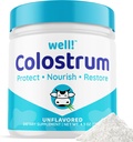 Godt! Colostrum supplement til Gut sundhed, hårvækst, skønhed og immunforsvar - Let at blande Grass- Fed Bovine Colostrum Powder - Antioxidanter - High IgG Plus ImmunoLin, Unflavored, 60 Serveringer