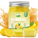 ACEYO (12 OZ) Irish Sea Moss Gel Organic Raw Vegan Lemon Flavor 102 Vitamin og mineral Wild Harveed Non-GMO immunforsvar Booster Thyroid fordøjelsesstøtte