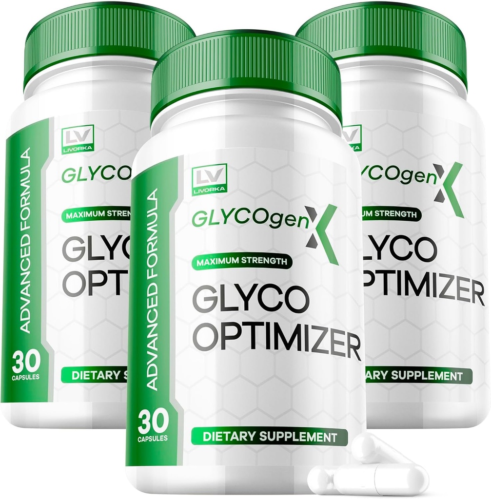 LIVORKA 3 Pack - Glycogen X Glyco Optimazer, Glyco X Optimizer Glycogen, GlycogenX, Glycogen Support, GlycogenX Support, Glycogen X, GlycogenX Glyco Optimizer, Glycogen Optimizer 600MG, 90 Kapsler