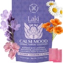 Laki Naturals Lavender Kamille Calm Mood Functional Herbal Lozenges (14ct) Throat & Calming Hard Candies med Magnesium, Ashwagandha, Californien Poppy & Valerian. Vegansk, sukkerfri, gluten fri