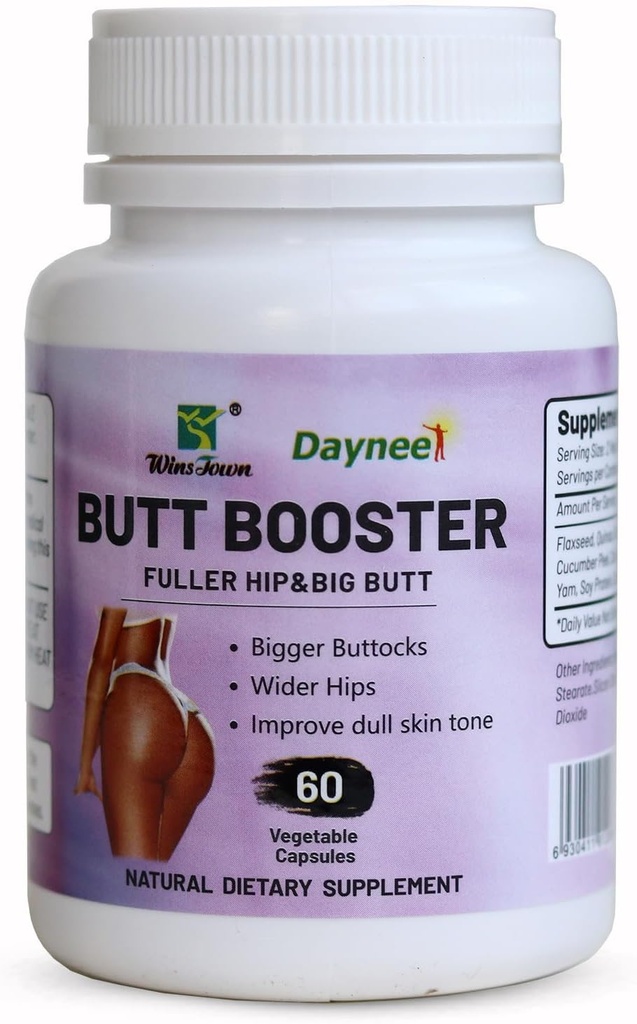 AIHIYO Butt Booster Capsule, Hip Butt Enhancement Supplement Pille, Større Buttoks og Forbedre Mull Skin Tone, 60 Greve