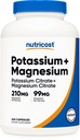 Nutricost Kalium (99 mg) Magnesium (210 mg) Citrater, 240 kapsler - Non- GMO, Gluten Free
