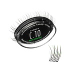 Lashify Curl 10mm Gossamer Eyelash Extensions Genfyld i Ombre Green, Easy gør det selv False Lashs for en naturlig look