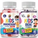 SUNNY SAM Iron Gummies for Kids & Magnesium Gummies for Kids & Voksen- 500 mg - Calm Magnesiumtykkere - Magnesium Citrate Chewable Supplement for Mood & Muscle Support