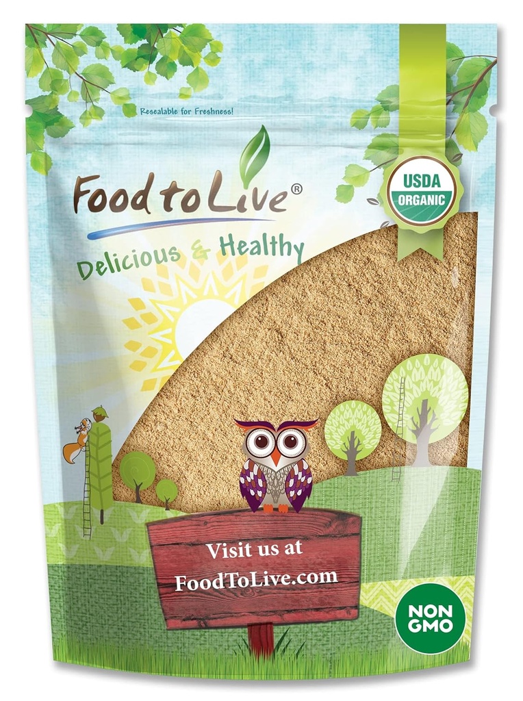 Food to Live Organic Amla Berry Powder (Amalaki), 8 Oz non-GMO indisk Gooseberry, Raw, Pure, Finely Ground, Kosher, Vegan. Rig på antioxidant, C-vitamin, god til smoothies, shakes, yoghurt, safter