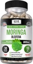 Kaya Naturals Moringa Leaf Extract - Komplet grønne superfood supplement - Pure Miracle Tree Moringa - Boost Energy naturligt - Nutrient Dense Vitaminer til voksne - 30 Veggie Count