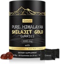 Himalayan Shilajit Gummies: Gold Grade Shilajit Richied med Ashwagandha Fulvic Acid & 85 + Trace Minerals - Ingen tilsat sukker - individuelt indpakket - for mænd og kvinder - 60 Gummy