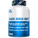 Evolution Nutrition Black Maca Root - Energistøtte - 500mg Organic Black Maca Root Powder - Træningstillæg - Vegetariske kapsler - for styrke ydeevne & Stamina - 60 Servering