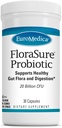 EuroMedica FloraSure Probiotic - fordøjelse supplement til støtte mod lejlighedsvis Bloating & Support Gas Relief - Gut Health Support Supplement med Bifidobacterium Bifidum - 30 kapsler
