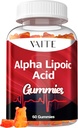 Alpha Lipoic Acid Gummies 1000mg, ALA supplement til hjerne og nerve support, antioxidant, energi - non-GMO, Vegan, Gluten- fri - 60 tyggebånd til Vitality og komfort til mænd og kvinder