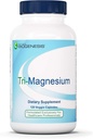 Nutra Biogenese Tri- Magnesium - Triple Magnesium Complex, High Absorption Supplement med Citrate, Malat & Oxide for ben, Muskel & Tænder Support, 3 i 1 Formel for kvinder og mænd - 120 Kapsler