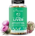 Vital lever rense Detox & Reparation - 9-in-1 Lever Support - Milk Thistle, Artichoke Extract, gurkemeje, Adaptogens - Optimal lever funktion og fordøjelse - 60 Vegetar bløde kapsler