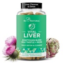 Vital lever rense Detox & Reparation - 9-in-1 Lever Support - Milk Thistle, Artichoke Extract, gurkemeje, Adaptogens - Optimal lever funktion og fordøjelse - 60 Vegetar bløde kapsler