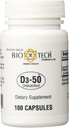 D3- 50 50,000iu - Bio- Tech Pharmacal - 100 kapsler - Pakning med 2 stk.