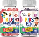 SUNNY SAM Iron Gummies for Kids & Magnesium Gummies for Kids & Voksne - 100mg - Rolig Magnesium Tyg