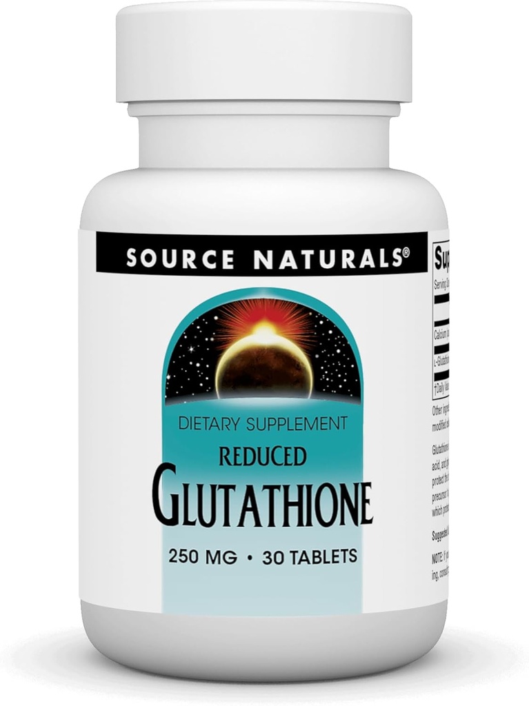 Source Naturals Glutathione, supplement til leverstøtte, 250 mg - 30 tabletter