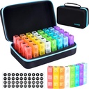 ZRFMIB Månedlig Pill Organizer 3X en dag, 30 dages rejse Pill Box Organizer med 32 daglige kompartmenter, Måned Pill Box Organizer for Fish Oil, Vitamin, Kosttilskud og Medicin