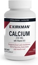 Kirkman's purest Calcium 200 mg - Hypoallergenic 120 Vegetarian Capsules - Gluten and Casein Free