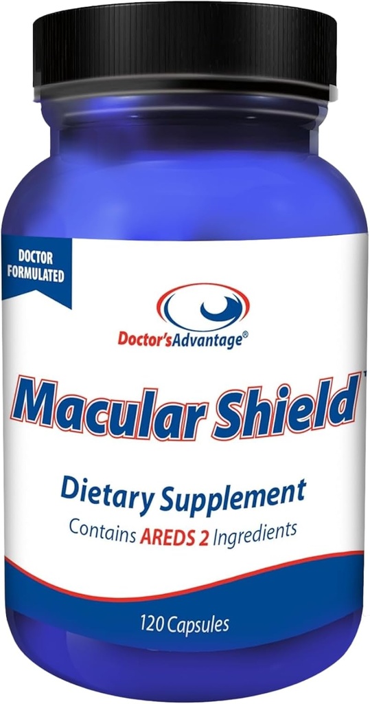 Doctor 's Advantage Macular Shield Eye Vitaminer 120 Capsules Name 124; Lutein og Zeaxanthin Kosttilskud med AREDS 2 ® Ingredienser til Macular Degeneration Support